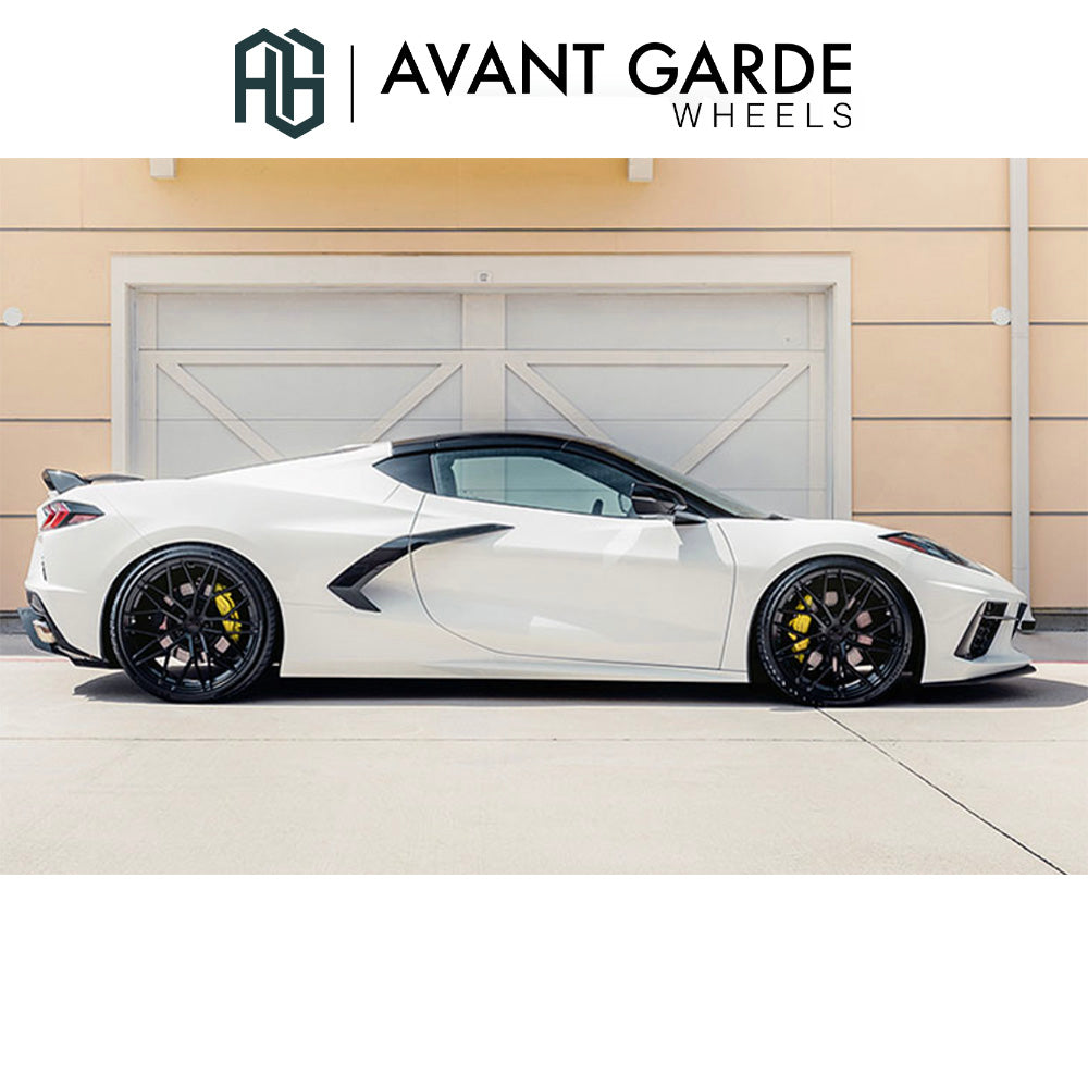 シボレー コルベット C8(Chevrolet Corvette)用 アバンギャルド M520R グロスブラック 19x8.5J フロント 20x11J リア ホイール4本セット Avant Garde M520R Gloss Black 19x8.5J Front 20x11J Rear for Chevrolet Corvette C8 (送料無料)