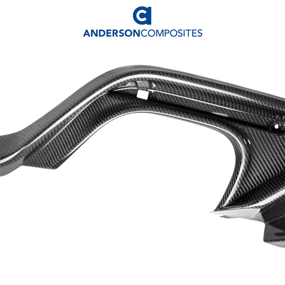 2018-2023年式フォード マスタング用 アンダーソン コンポジッツ 純正タイプ カーボンファイバー製リアディフューザー Anderson Composites Type-OE Carbon Fiber Quad Tip Rear Valance For 2018-2023 Ford Mustang (消費税、送料込み)