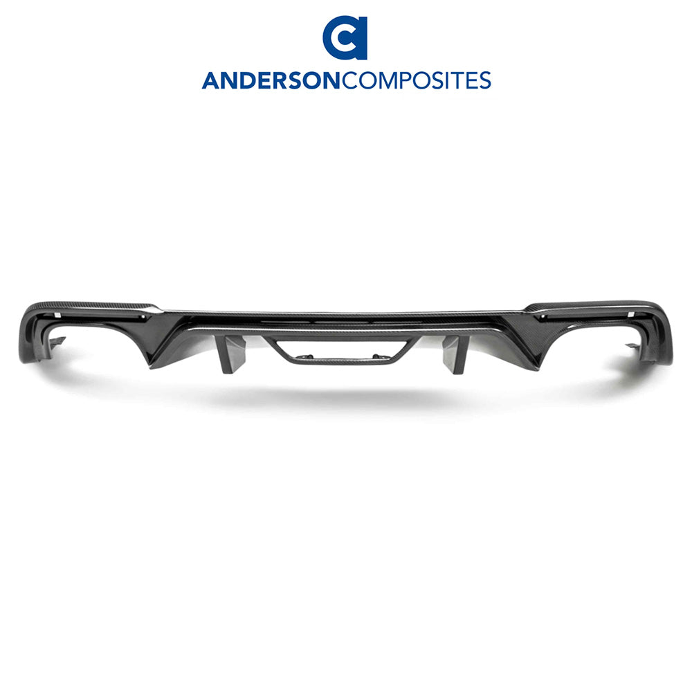 2018-2023年式フォード マスタング用 アンダーソン コンポジッツ 純正タイプ カーボンファイバー製リアディフューザー Anderson Composites Type-OE Carbon Fiber Quad Tip Rear Valance For 2018-2023 Ford Mustang (消費税、送料込み)