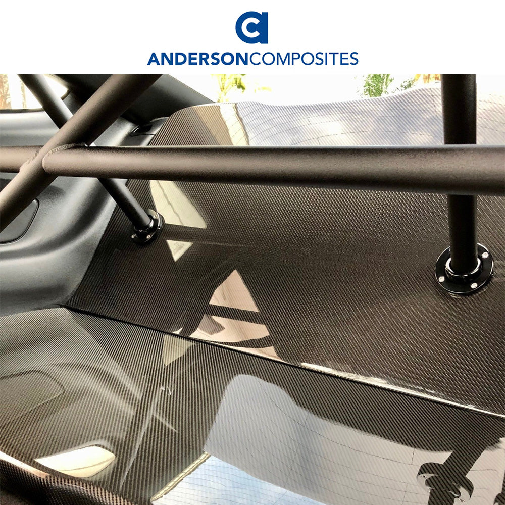 2015-2023年式フォード マスタング用 アンダーソン コンポジッツ カーボンファイバー製後部座席の削除シート Anderson Composites Carbon Fiber Rear Seat Delete For 2015-2023 Ford Mustang (消費税、送料込み)