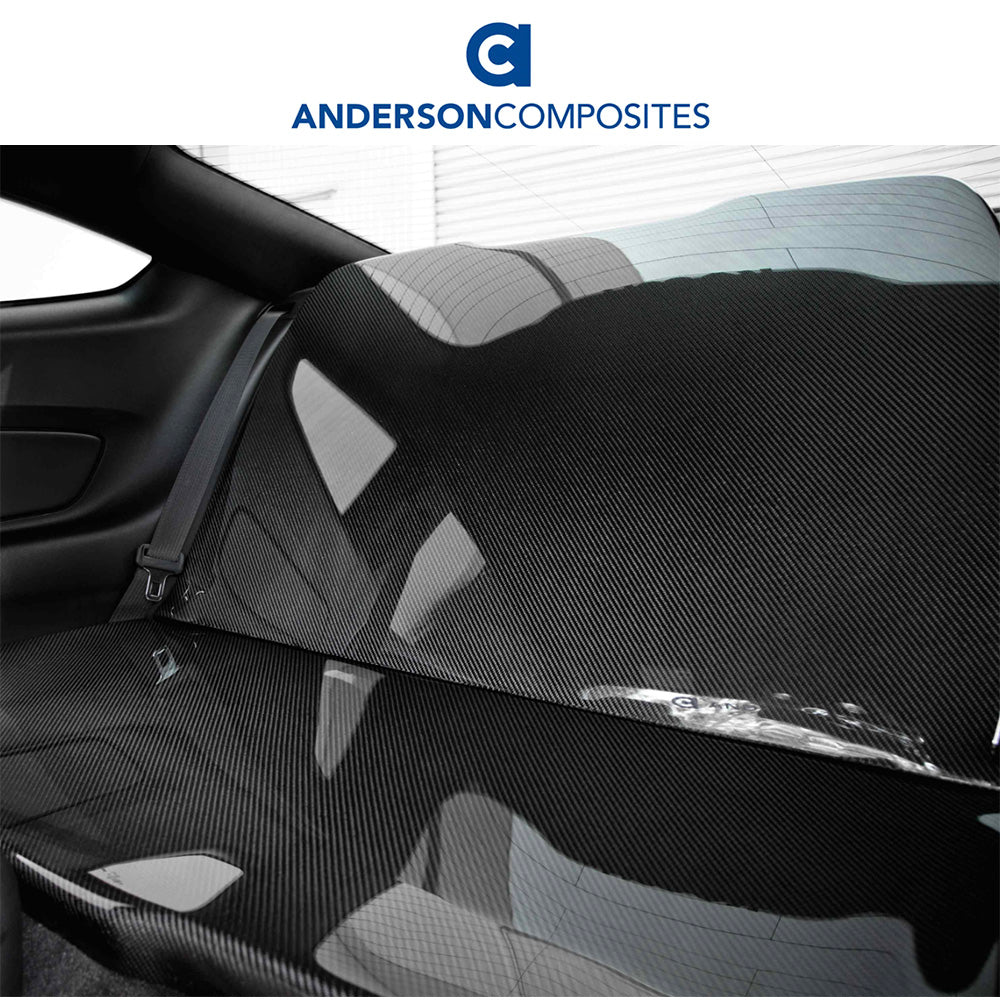 2015-2023年式フォード マスタング用 アンダーソン コンポジッツ カーボンファイバー製後部座席の削除シート Anderson Composites Carbon Fiber Rear Seat Delete For 2015-2023 Ford Mustang (消費税、送料込み)