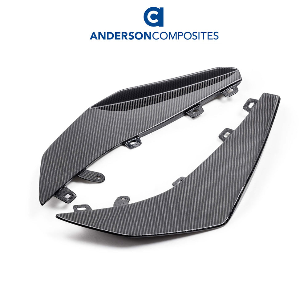 2023-2024年式 シボレー コルベット C8用 アンダーソン コンポジッツ製 カーボンファイバー製ダイブプレーンセット Anderson Composites Carbon Fiber Dive Planes For 2023 Chevrolet C8 Z06 (消費税、送料込み)