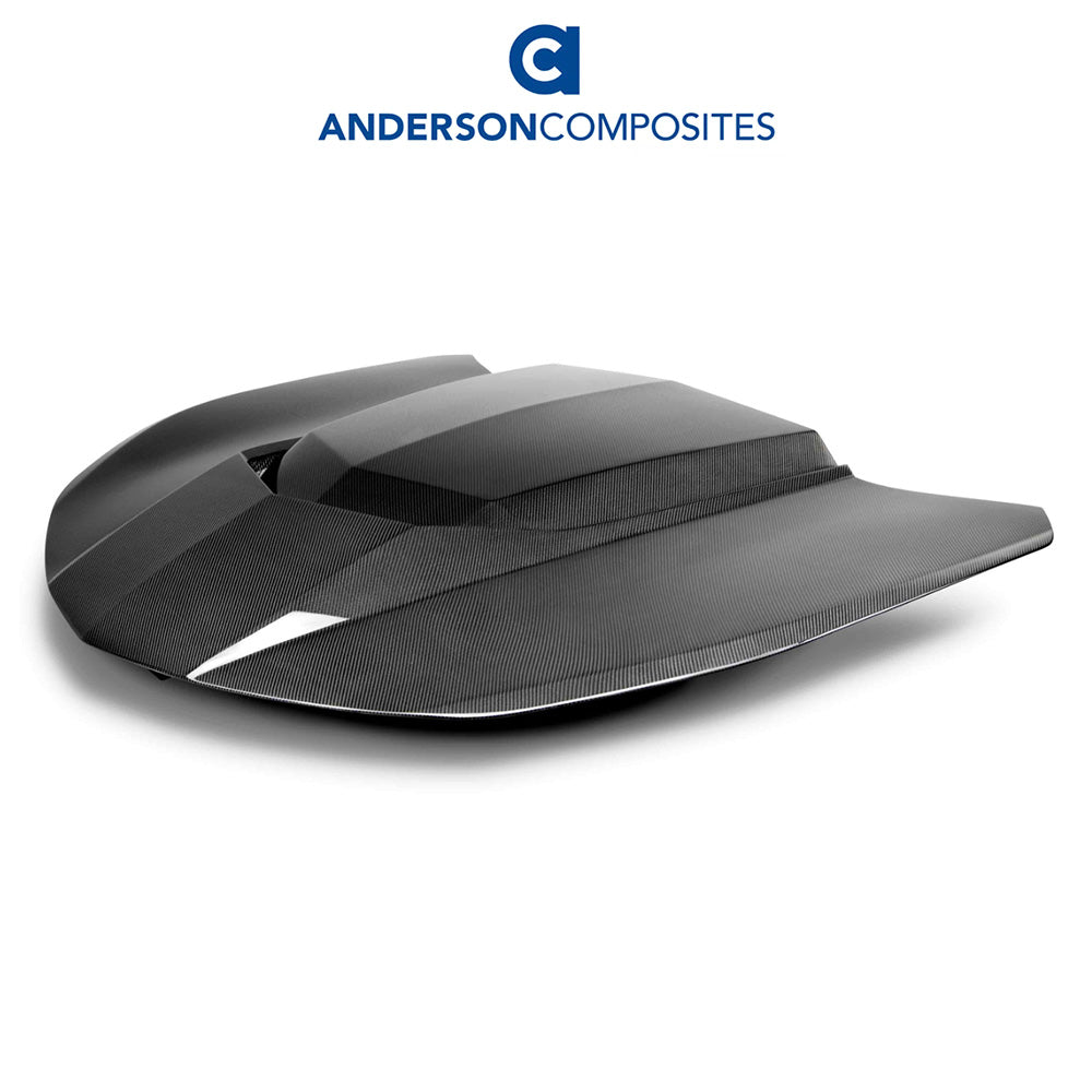 2016-2024年式シボレーカマロ用 アンダーソン コンポジッツ AZタイプ カーボンファイバー製両面ボンネット Anderson Composites Type-AZ Double Sided Carbon Fiber Hood For 2016-2024 Chevrolet Camaro (消費税、送料込み)