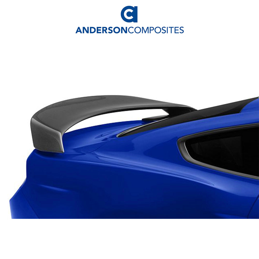 2015-2023年式フォード マスタング用 アンダーソン コンポジッツ 純正タイプ カーボンファイバー製リアスポイラー Anderson Composites Type-OE Carbon Fiber Rear Spoiler For 2015-2019 Ford Mustang Shelby GT350R (消費税、送料込み)