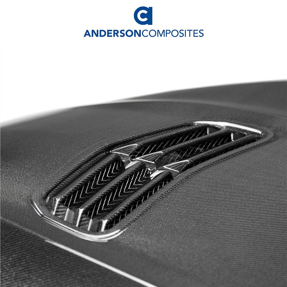 2016-2024年式 シボレー カマロ用 アンダーソン コンポジッツ 純正タイプ カーボンファイバー製ボンネット Anderson Composites Type-OE Carbon Fiber Hood For 2019-2023 Chevrolet Camaro SS (Will Fit 16-18) (消費税、送料込み)