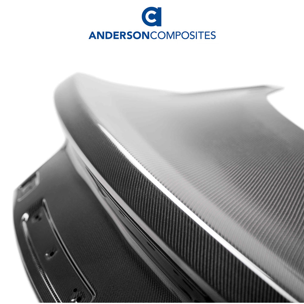 2015-2023年式フォード マスタング用 アンダーソン コンポジッツ 純正タイプ カーボンファイバー製両面トランクカバー Anderson Composites Type-OE Double Sided Carbon Fiber Decklid For 2015-2023 Ford Mustang (消費税、送料込み)