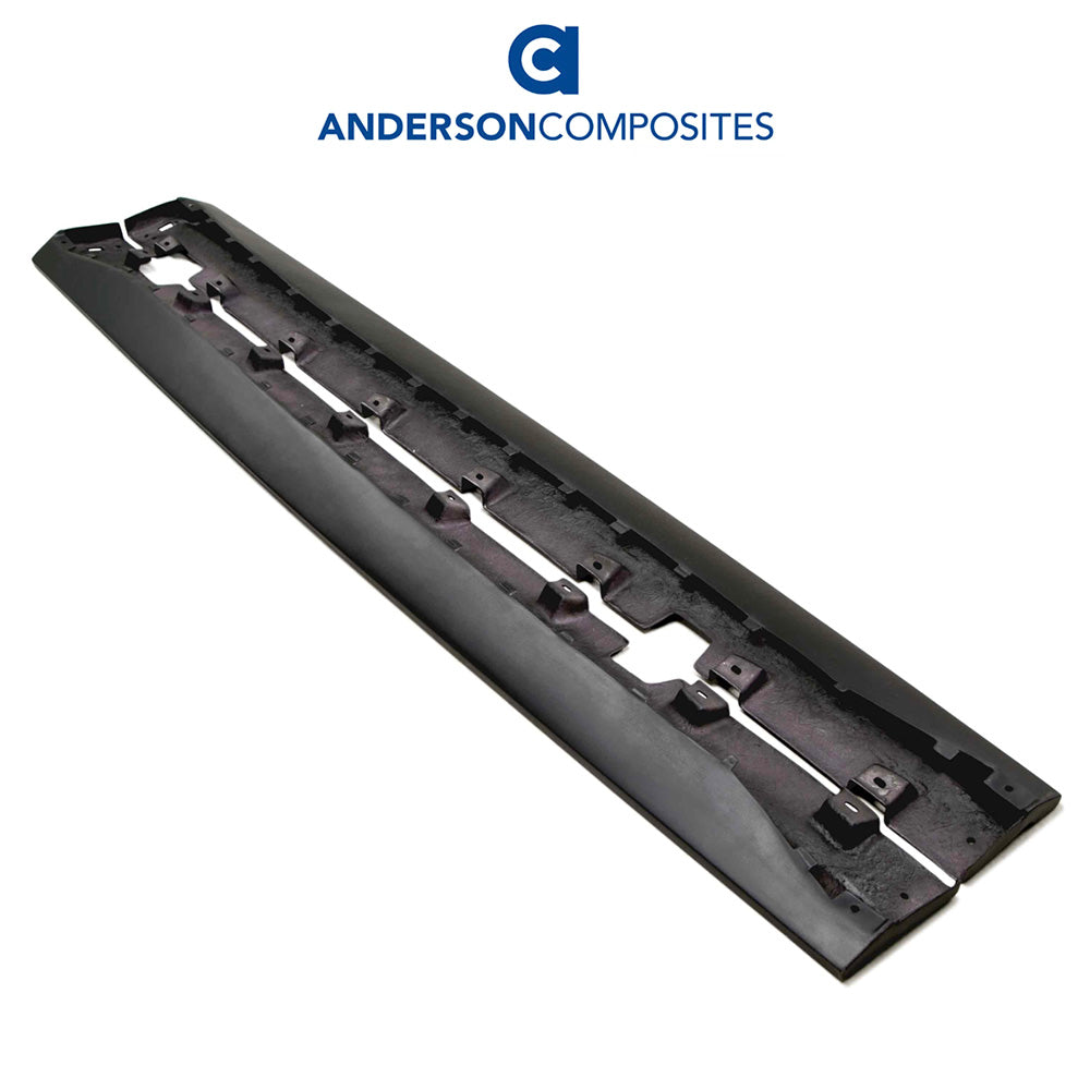 2015-2023年式フォード マスタング用 アンダーソン コンポジッツ ARタイプ ファイバーグラス製ロッカーパネルスプリッターセット Anderson Composites Type-AR Fiberglass Side Rocker Panel Splitter For 2015-2023 Ford Mustang (消費税、送料込み)