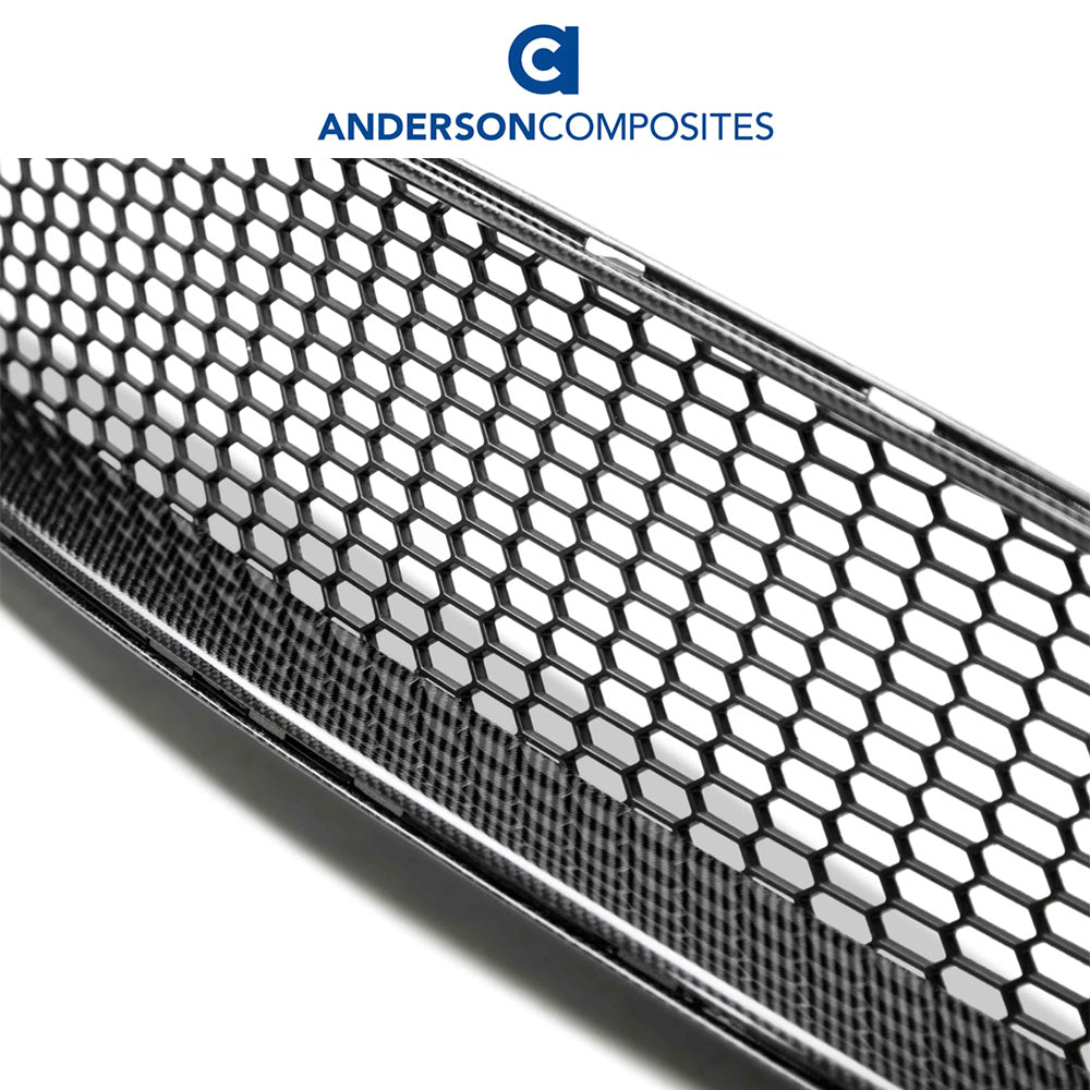 2018-2023年式フォード マスタング用 アンダーソン コンポジッツ GTタイプ カーボンファイバー製アッパーグリル Anderson Composites Type-GT Carbon Fiber Upper Grille For 2018-2023 Ford Mustang GT (消費税、送料込み)