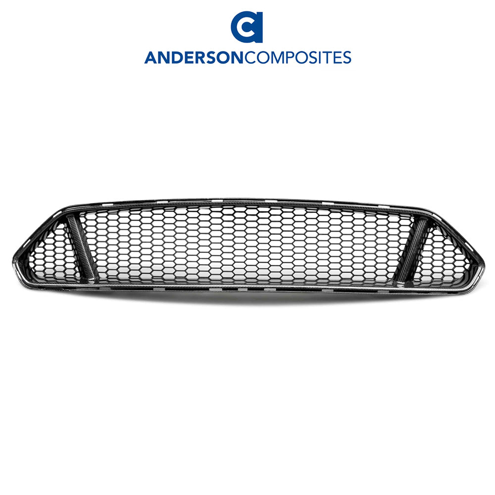 2018-2023年式フォード マスタング用 アンダーソン コンポジッツ GTタイプ カーボンファイバー製アッパーグリル Anderson Composites Type-GT Carbon Fiber Upper Grille For 2018-2023 Ford Mustang GT (消費税、送料込み)