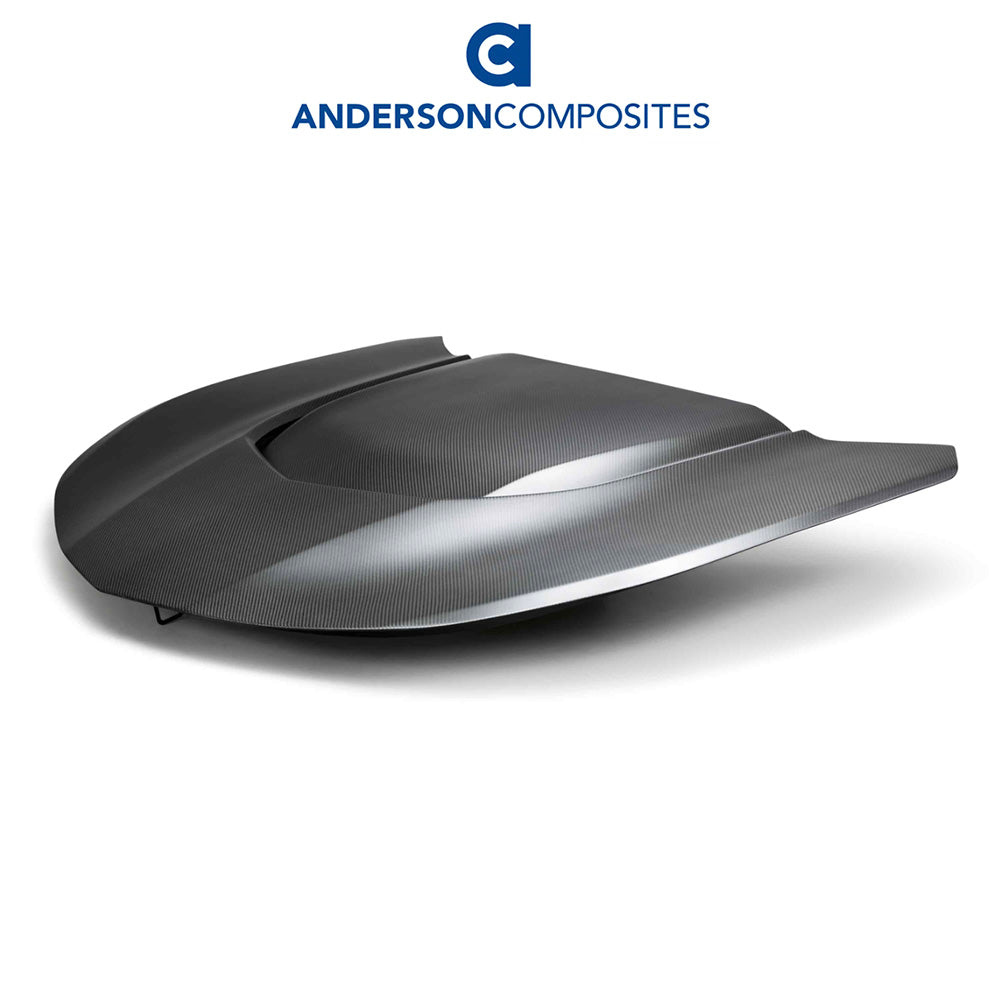 2016-2024年式 シボレー カマロ用 アンダーソン コンポジッツ 純正タイプ ドライカーボンファイバー製ボンネット Anderson Composites Type-OE Dry Carbon Fiber Hood For 2017-2023 Chevrolet Camaro ZL1 (消費税、送料込み)