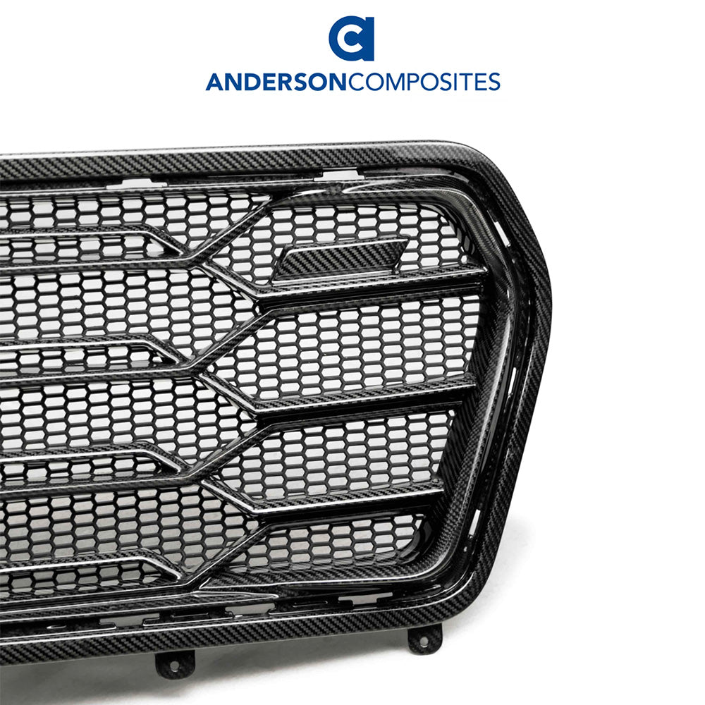 2017-2024年式 シボレー カマロ用 アンダーソン コンポジッツ カーボンファイバー製グリル Anderson Composites Carbon Fiber Front Grille For 2017-2024 Chevrolet Camaro ZL1 1LE (消費税、送料込み)