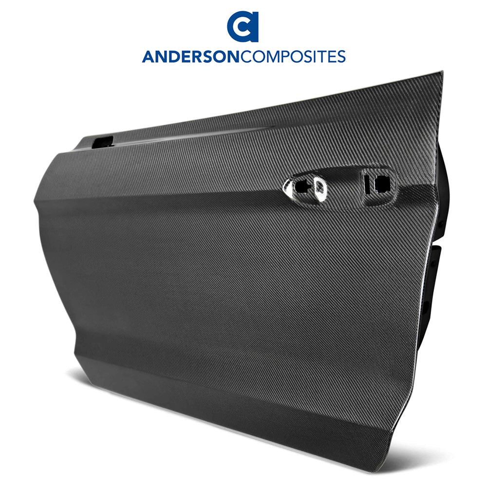 2015-2023年式フォード マスタング用 アンダーソン コンポジッツ カーボンファイバー製ドアセット Anderson Composites Carbon Fiber Doors For 2015-2023 Ford Mustang (消費税、送料込み)