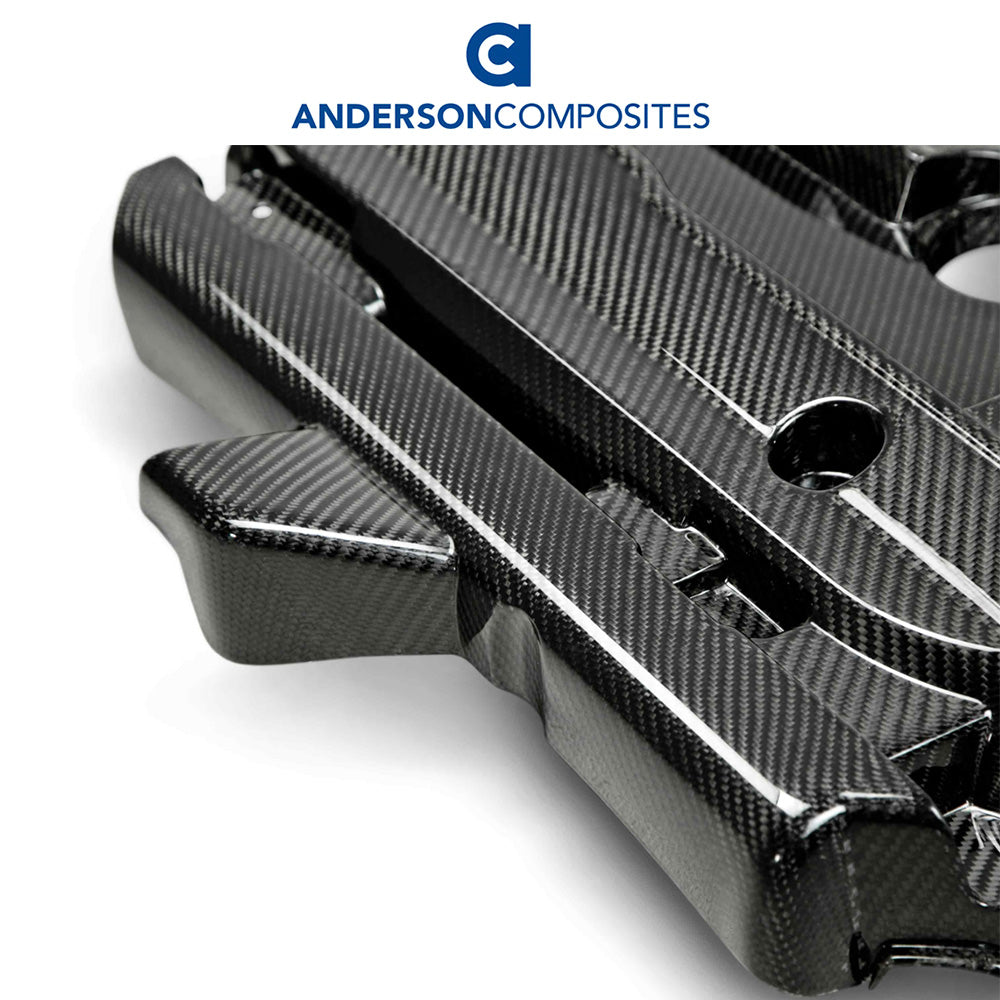 2015-2023年式フォード マスタング用 アンダーソン コンポジッツ カーボンファイバー製エンジンカバー Anderson Composites Carbon Fiber Engine Cover For 2015-2023 Ford Mustang EcoBoost (消費税、送料込み)
