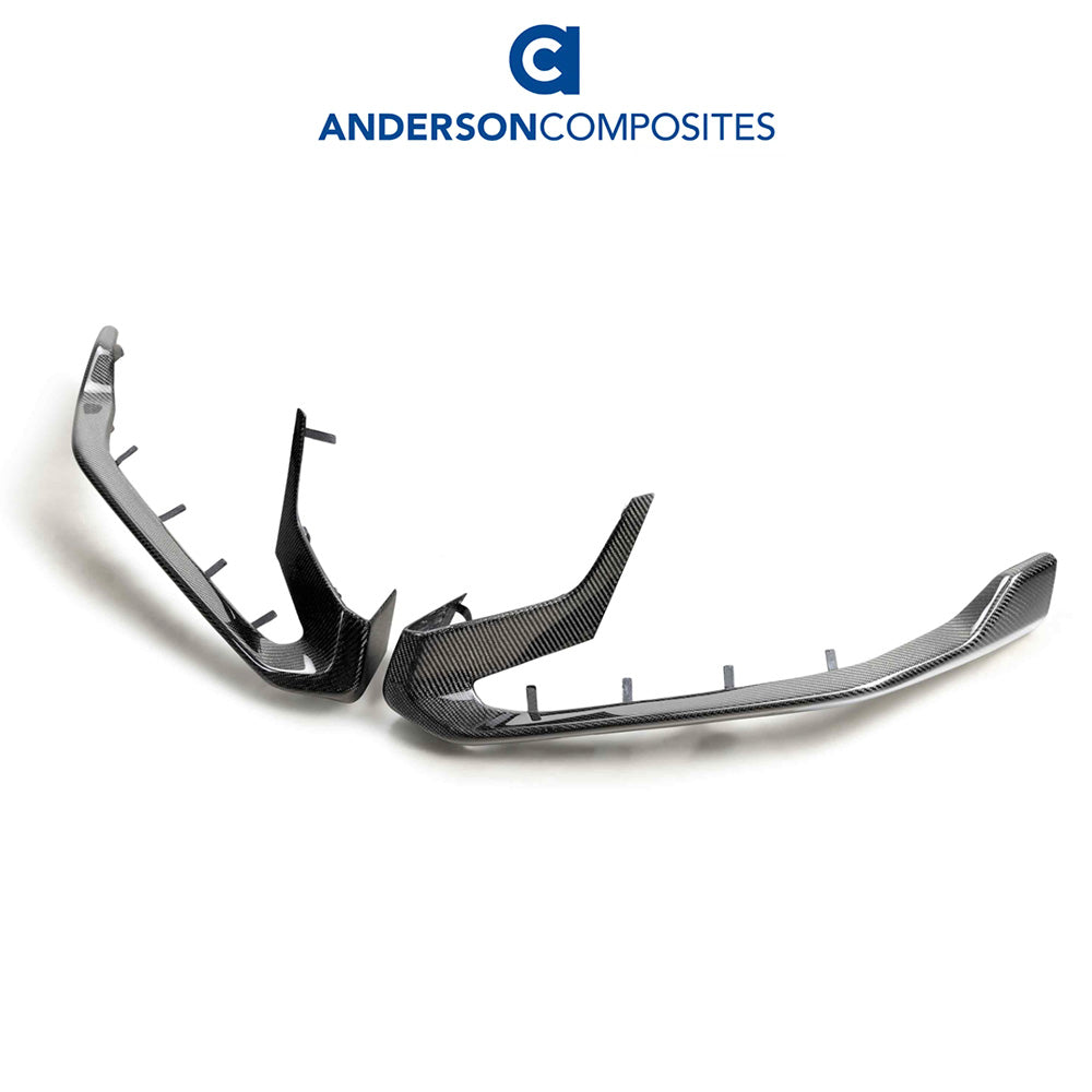 2020-2023年式フォード マスタング用 アンダーソン コンポジッツ カーボンファイバー製フロントバンパートリム Anderson Composites Carbon Fiber Front Bumper Trim For 2020-2022 Ford Mustang Shelby GT500 (消費税、送料込み)