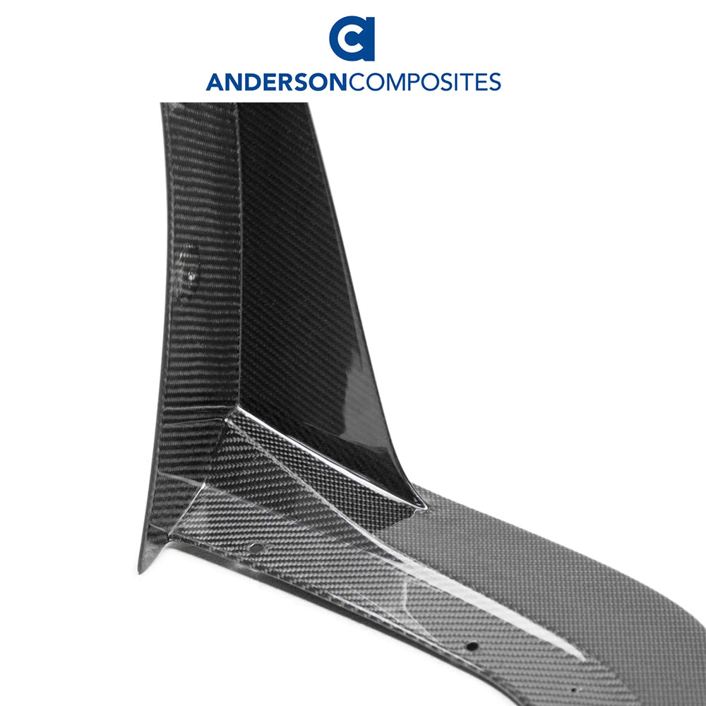 2020-2023年式フォード マスタング用 アンダーソン コンポジッツ カーボンファイバー製フロントスプリッターウィッカーセット Anderson Composites Carbon Fiber Front Splitter Wickers For 2020-2022 Ford Mustang Shelby GT500 (消費税、送料込み)