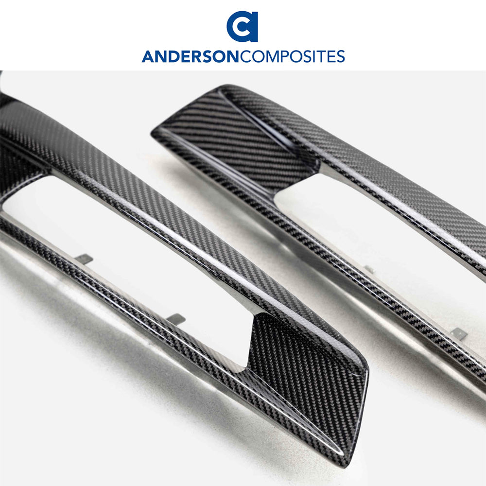 2020-2023年式フォード マスタング用 アンダーソン コンポジッツ カーボンファイバー製ターンシグナルベゼルセット Anderson Composites Carbon Fiber Turn Signal Bezel For 2020-2022 Ford Mustang Shelby GT500 (消費税、送料込み)