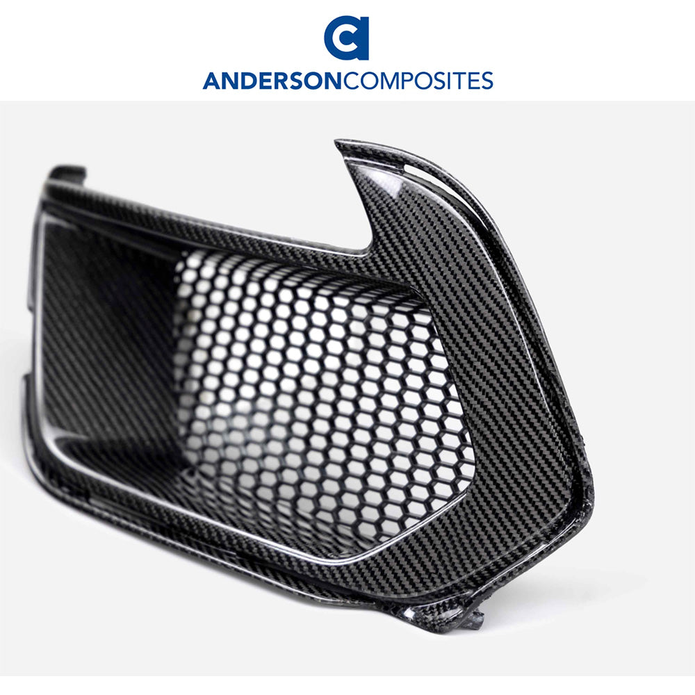 2021-2023年式フォード マスタング用 アンダーソン コンポジッツ カーボンファイバー製エアダクトベゼルセット Anderson Composites Carbon Fiber Air Duct Bezels For 2021-2023 Ford Mustang Mach 1 (消費税、送料込み)
