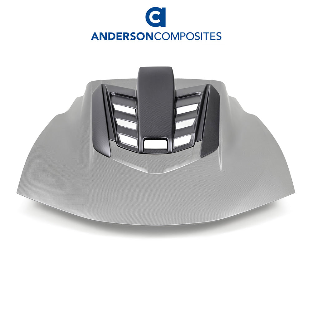 2020-2024年式 シボレー コルベット C8用 アンダーソン コンポジッツ製 ドライカーボンファイバー製 ルーフスクープ Anderson Composites Dry Carbon Roof Scoop For 2020-2024 Chevrolet Corvette C8 Coupe (消費税、送料込み)