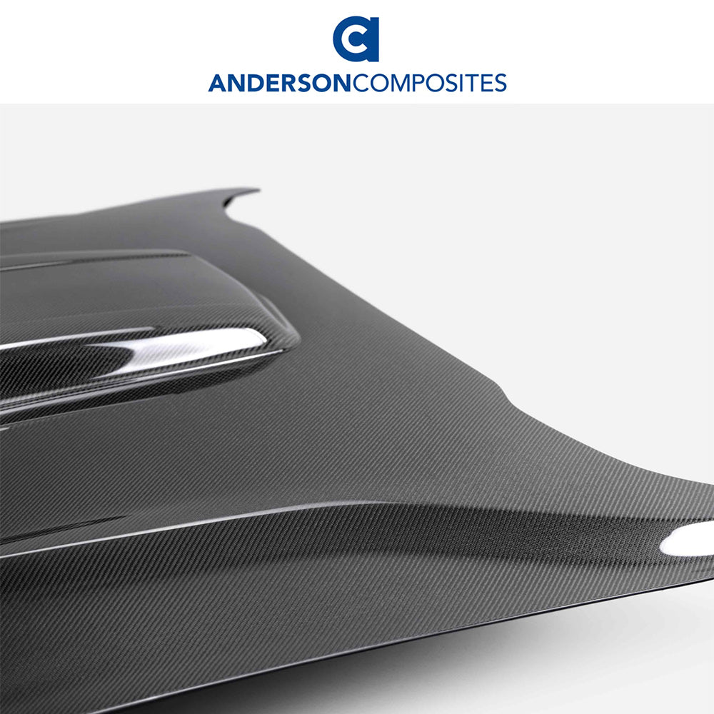 2021-2023年式フォード マスタング マック1用 アンダーソン コンポジッツ SKタイプ カーボンファイバー製両面ボンネット Anderson Composites Type-SK Double-Sided Carbon Fiber Hood For 2021-2023 Ford Mustang Mach 1 (消費税、送料込み)