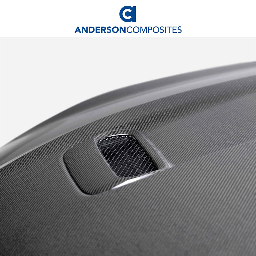 2021-2023年式フォード マスタング マック1用 アンダーソン コンポジッツ SKタイプ カーボンファイバー製両面ボンネット Anderson Composites Type-SK Double-Sided Carbon Fiber Hood For 2021-2023 Ford Mustang Mach 1 (消費税、送料込み)