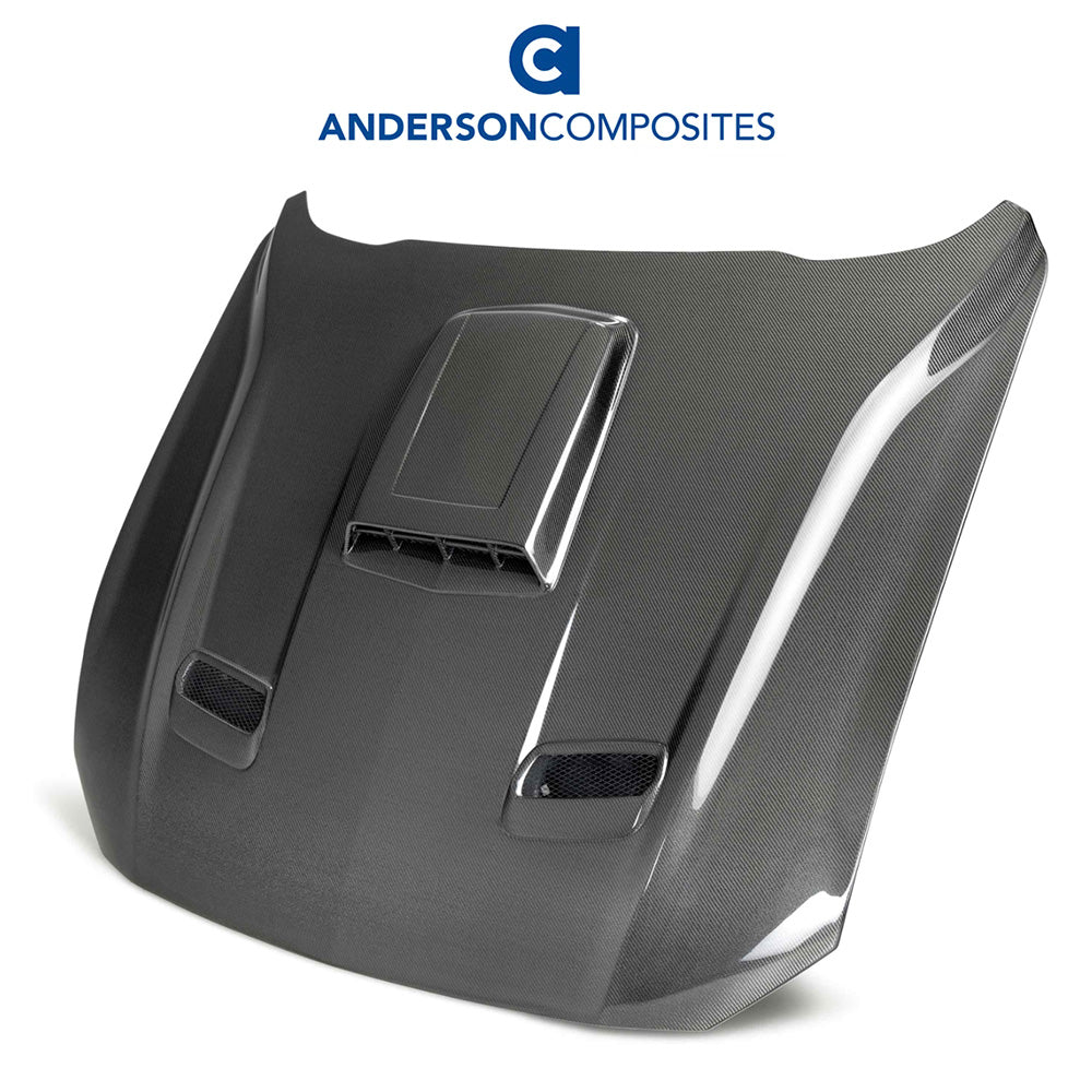 2021-2023年式フォード マスタング マック1用 アンダーソン コンポジッツ SKタイプ カーボンファイバー製両面ボンネット Anderson Composites Type-SK Double-Sided Carbon Fiber Hood For 2021-2023 Ford Mustang Mach 1 (消費税、送料込み)