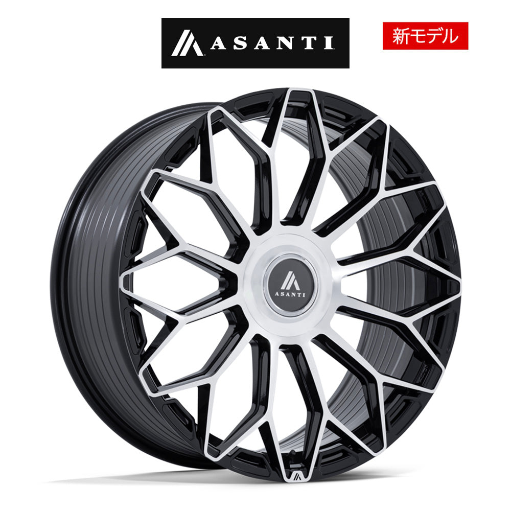 レクサス RX用 アサンティ エンボイ 20x9J ET 35 フロント、リア グロスブラック マシンドフェイス ホイール4本セット Asanti ENVOY 20X9 5X112/4.5 72 +35 G-BLK-MCH (消費税、送料込み)