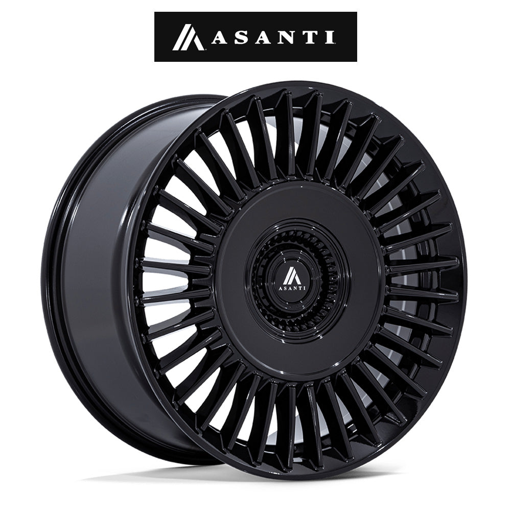 ランドローバー レンジローバー(Land Rover Range Rover)用 アサンティ ティアラ 22x9J グロスブラック ホイール4本セット Asanti AB40 Tiara AB40 22X9 5X112/120 G-BLK 35MM (送料無料)