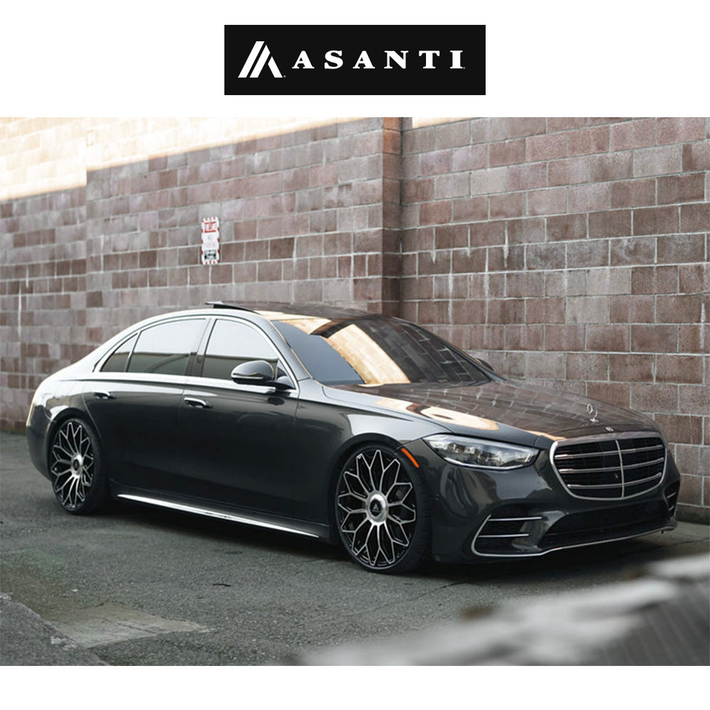 メルセデス・ベンツEクラス用 アサンティ エンボイ 20x9J ET 35 フロント、リア グロスブラック マシンドフェイス フローフォーミング・アルミニウムホイール4本セット (消費税、送料込み)