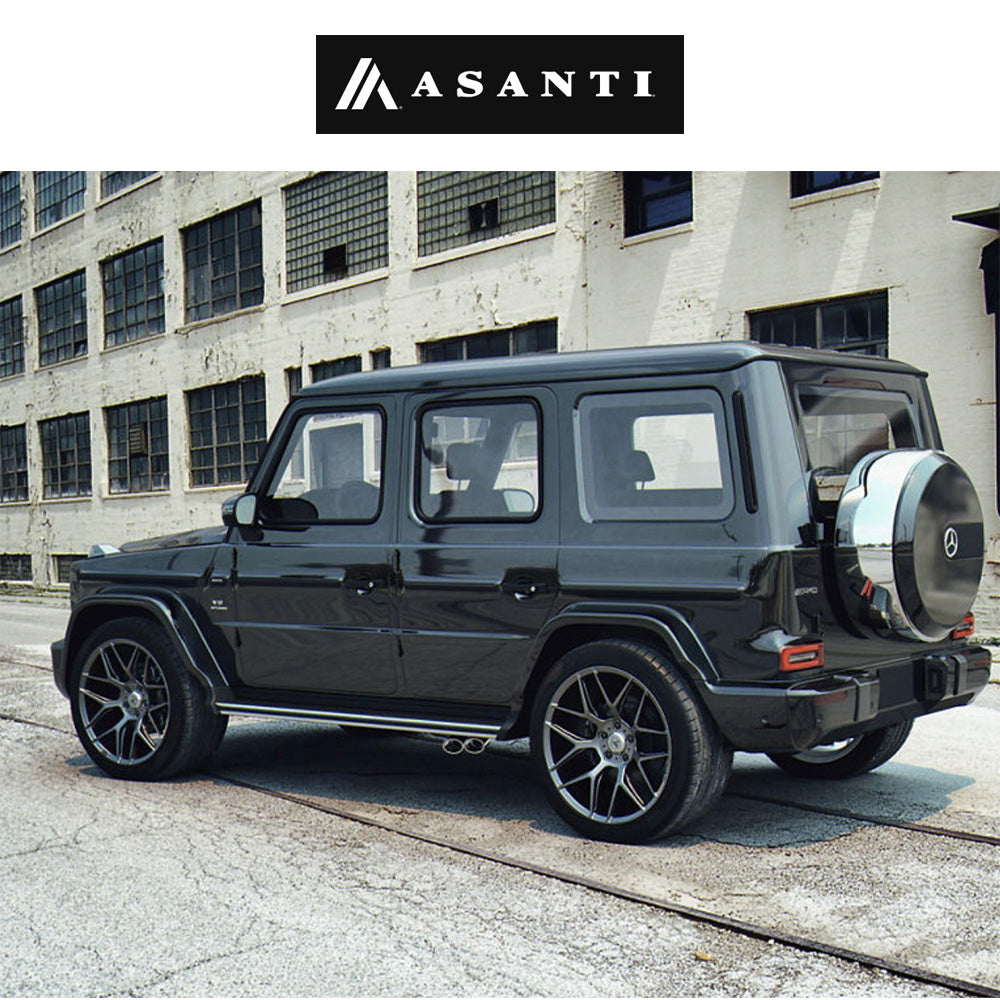 テスラモデル3用 アサンティ ダイナスティ 20x9J ET 35 フロント、リア チタニウムブラッシュド フロー成形アルミニウムホイール4本セット Asanti DYNASTY 20X9 5X4.5 72 TITAN-BRUSH +35 (消費税、送料込み)