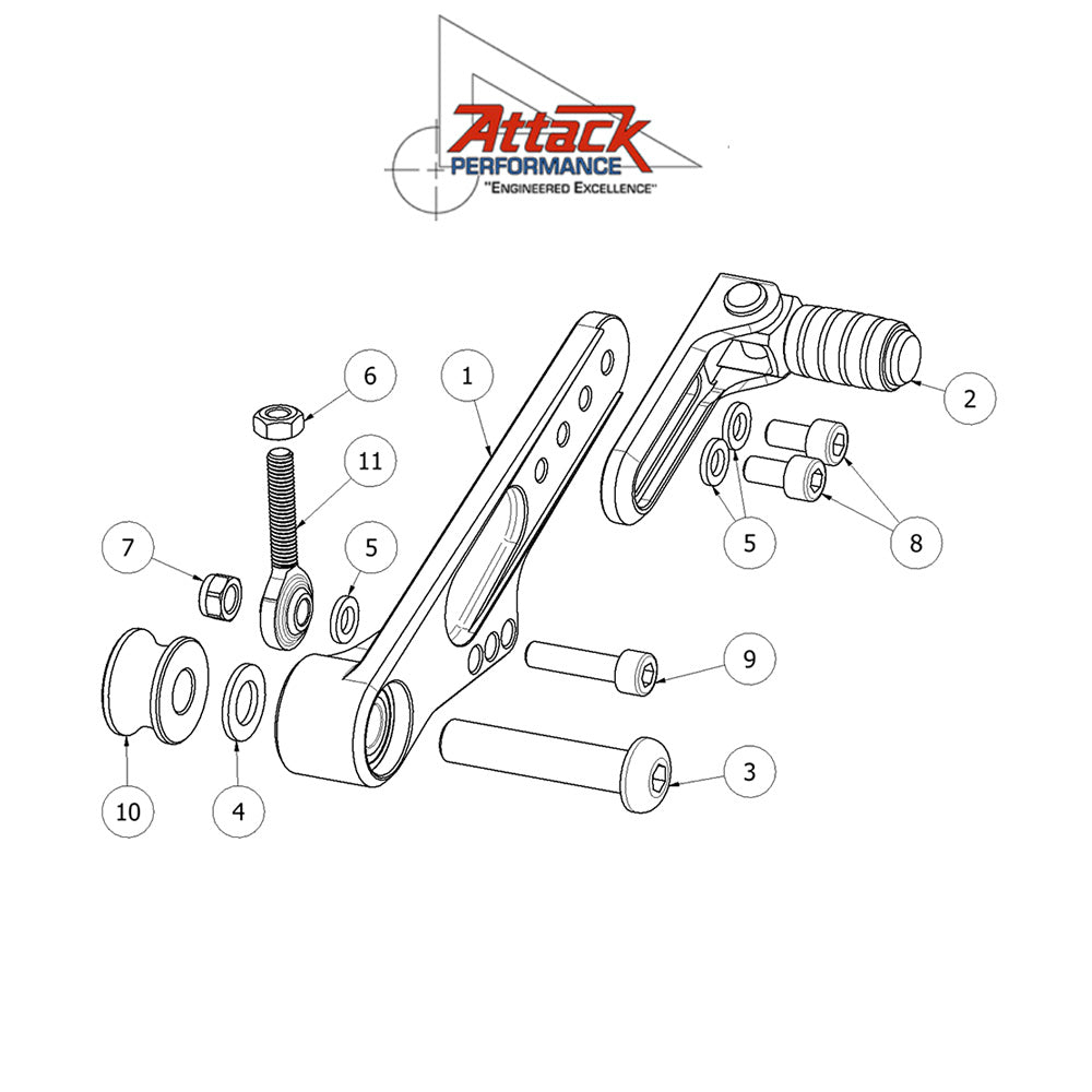 2009-2016年式 スズキ GSX-R1000R用 アタックパフォーマンス製シフトレバーキット (エアロハード) Attack Performance SHIFT LEVER KIT, GSXR1000 09-16, AERO HARD (消費税、送料込み)