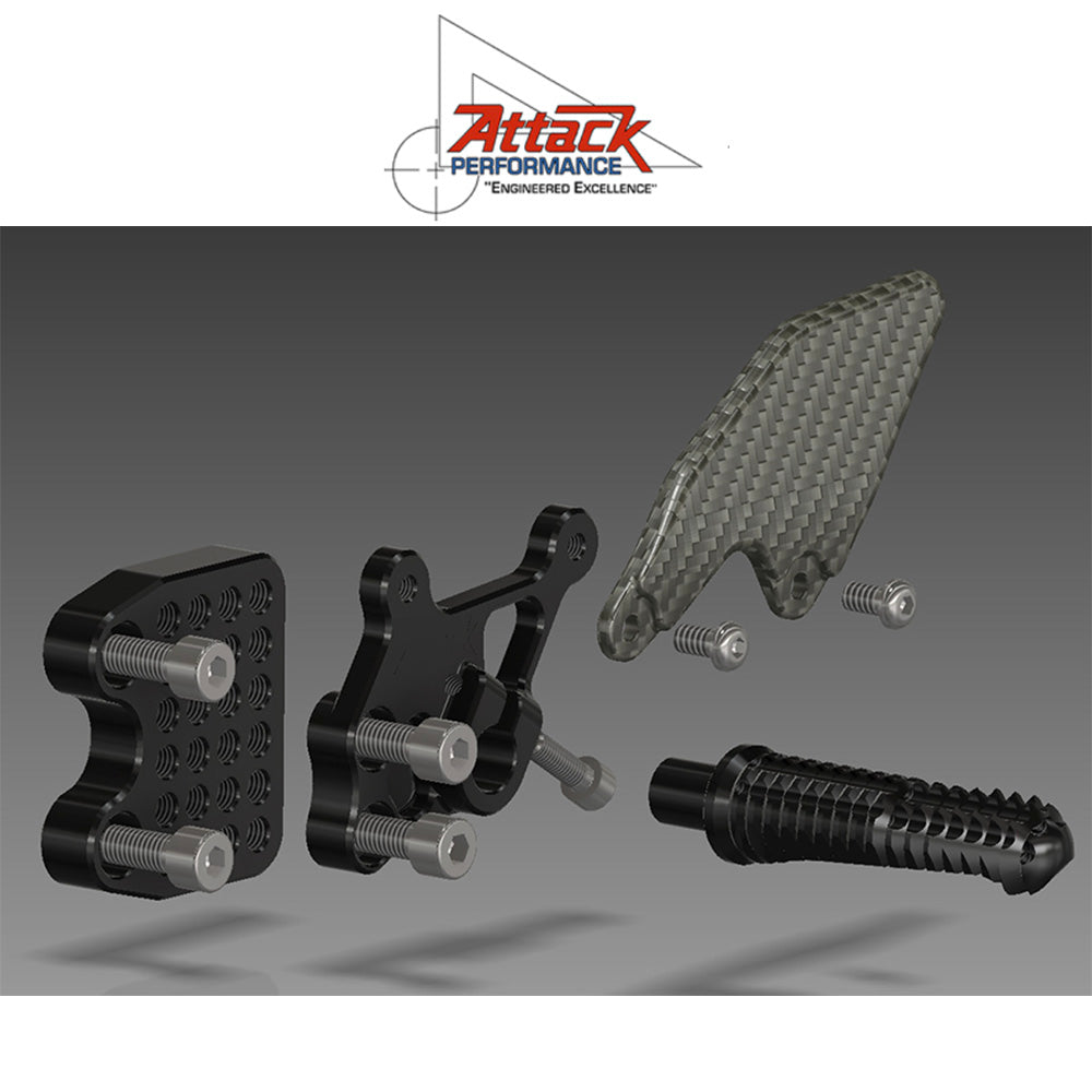 2011-2025年式 スズキ GSX-R750用 アタックパフォーマンス製リアセット (エアロハード) Attack Performance REAR SET KIT WITH SHIFT LEVER, GSXR600/750 11- , AERO HARD (消費税、送料込み)