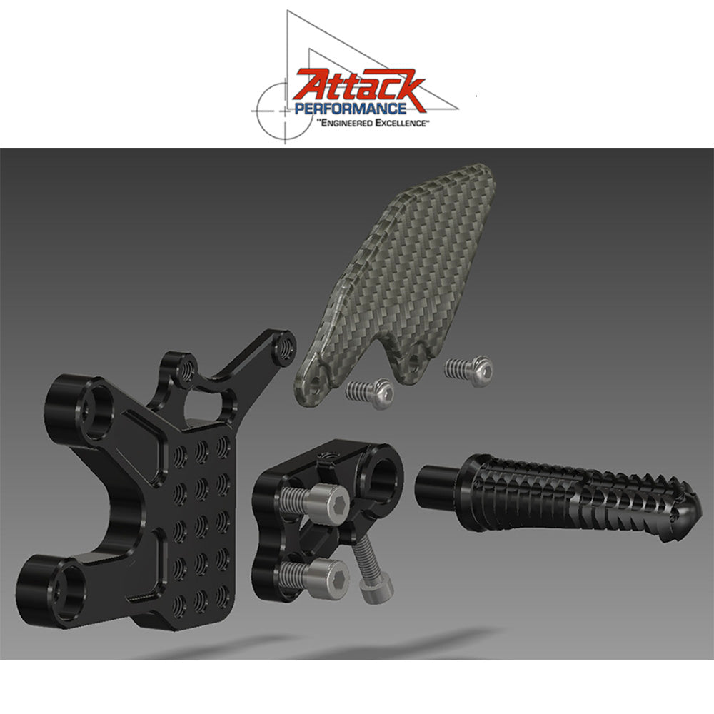 2008-2019年式 ホンダ CBR1000RR用 アタックパフォーマンス製リアセット(エアロハード) Attack Performance REAR SET KIT, HON CBR1000RR 08- , W/SHIFT LEVER, AERO HARD (消費税、送料込み)