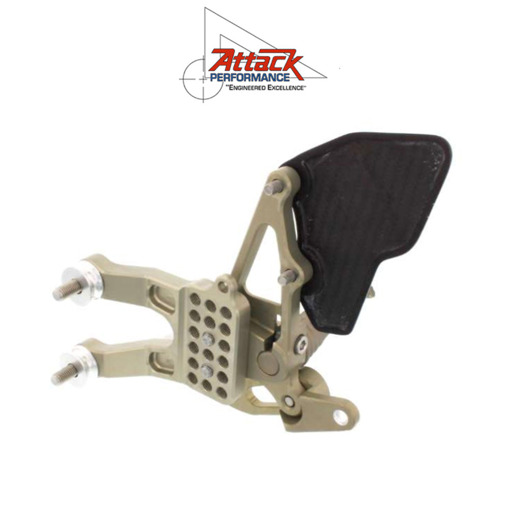 2007-2024年式 ホンダ CBR600RR用 アタックパフォーマンス製リアセット(エアロハード) Attack Performance REAR SET KIT, HON CBR600RR 07- , AERO HARD (消費税、送料込み)