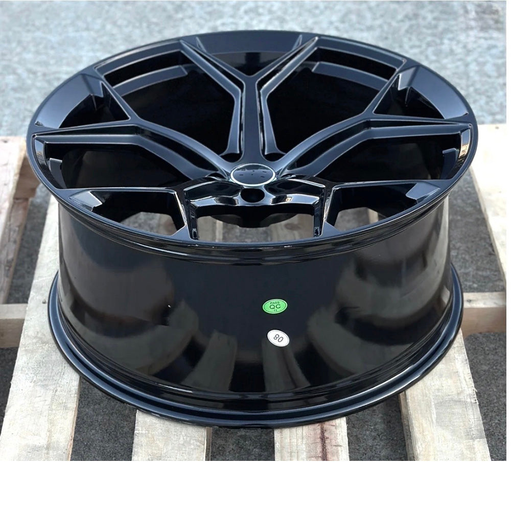 アウディSQ7用 レプリカ 23Jx10 ET20 5x112 CB 66.6 グロスブラック ホイール4本 (消費税、送料込み)