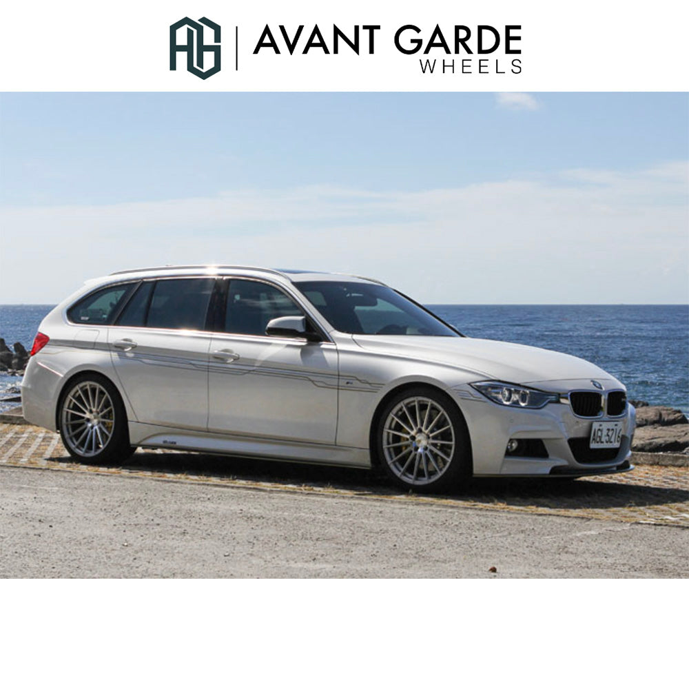 BMW 3シリーズ用 アバンギャルド M615 19x8.5J ET 35フロント 19x9.5J ET 45 リア シルバーマシン ホイール4本セット Avant Garde M615 Silver Machine Wheels for BMW 3 Series (送料無料)
