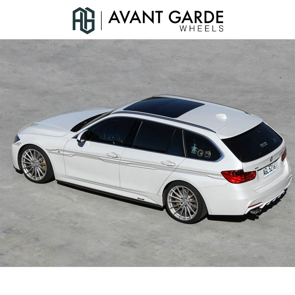 BMW 3シリーズ用 アバンギャルド M615 19x8.5J ET 35フロント 19x9.5J ET 45 リア シルバーマシン ホイール4本セット Avant Garde M615 Silver Machine Wheels for BMW 3 Series (送料無料)