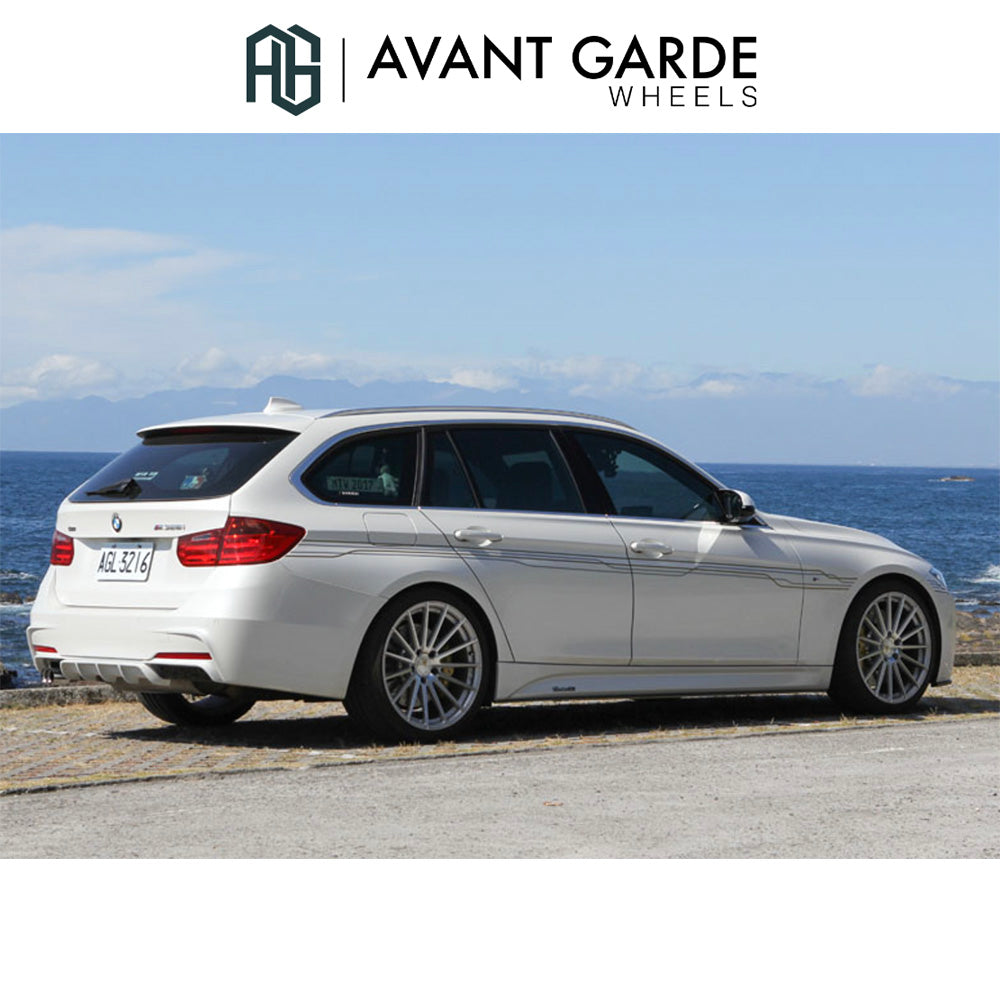 BMW 3シリーズ用 アバンギャルド M615 19x8.5J ET 35フロント 19x9.5J ET 45 リア シルバーマシン ホイール4本セット Avant Garde M615 Silver Machine Wheels for BMW 3 Series (送料無料)
