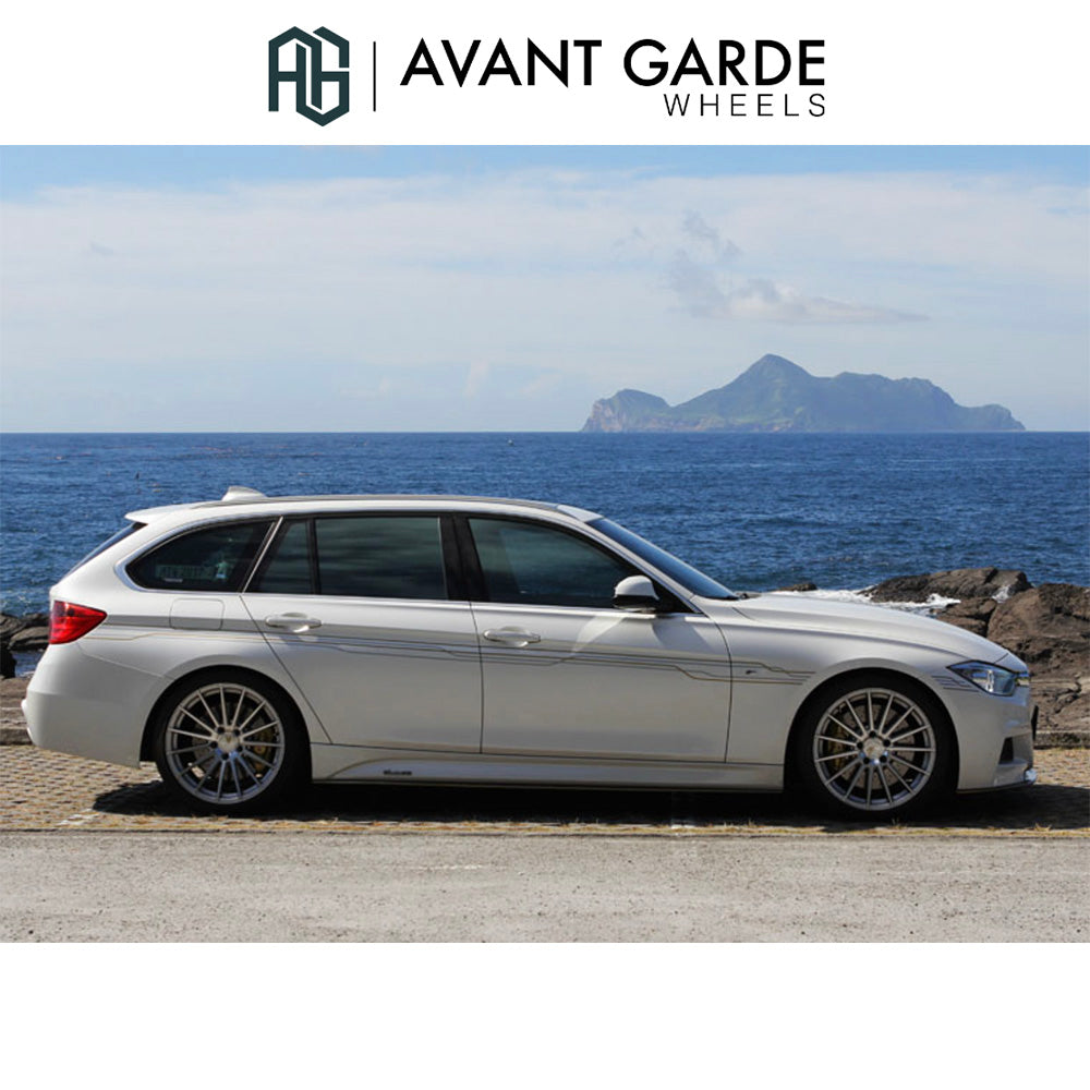 BMW 3シリーズ用 アバンギャルド M615 19x8.5J ET 35フロント 19x9.5J ET 45 リア シルバーマシン ホイール4本セット Avant Garde M615 Silver Machine Wheels for BMW 3 Series (送料無料)