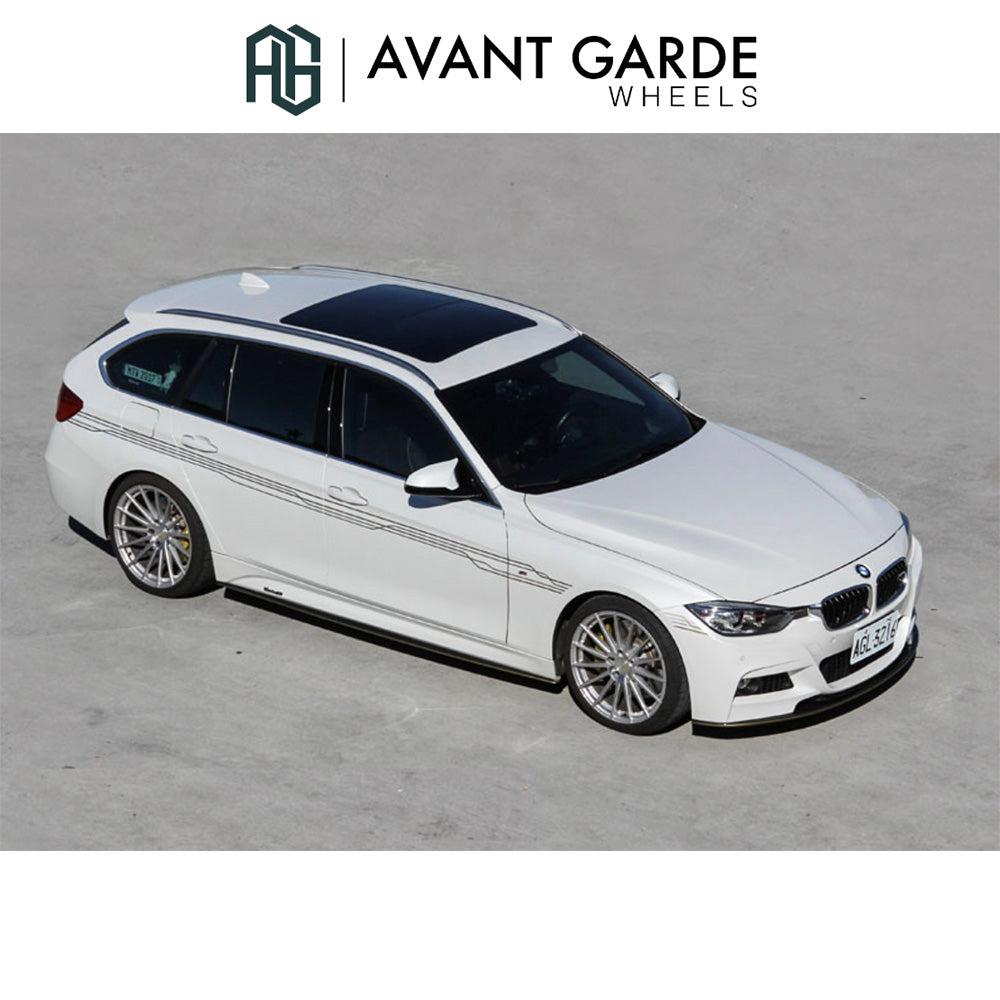 BMW 3シリーズ用 アバンギャルド M615 19x8.5J ET 35フロント 19x9.5J ET 45 リア シルバーマシン ホイール4本セット Avant Garde M615 Silver Machine Wheels for BMW 3 Series (送料無料)