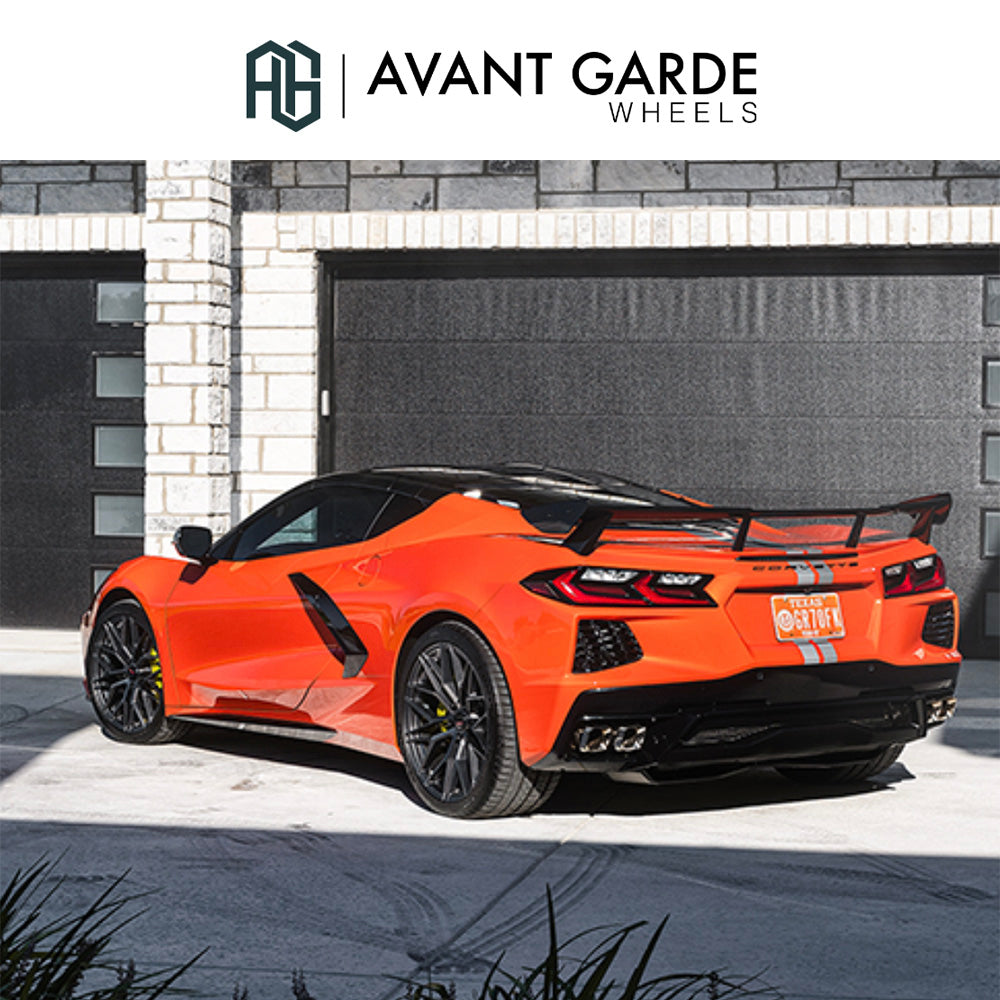 シボレー コルベット C8(Chevrolet Corvette)用 アバンギャルド M520R 19x8.5J フロント 20x11J リア ダークグラファイトメタリック ホイール4本セット Avant Garde M520R Dark Graphite Metallic 19x8.5J Front 20x11J Rear for Chevrolet Corvette C8 (送料無料)