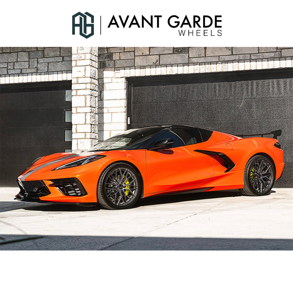 シボレー コルベット C8(Chevrolet Corvette)用 アバンギャルド M520R 19x8.5J フロント 20x11J リア ダークグラファイトメタリック ホイール4本セット Avant Garde M520R Dark Graphite Metallic 19x8.5J Front 20x11J Rear for Chevrolet Corvette C8 (送料無料)