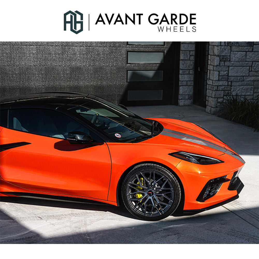 シボレー コルベット C8(Chevrolet Corvette)用 アバンギャルド M520R 19x8.5J フロント 20x11J リア ダークグラファイトメタリック ホイール4本セット Avant Garde M520R Dark Graphite Metallic 19x8.5J Front 20x11J Rear for Chevrolet Corvette C8 (送料無料)