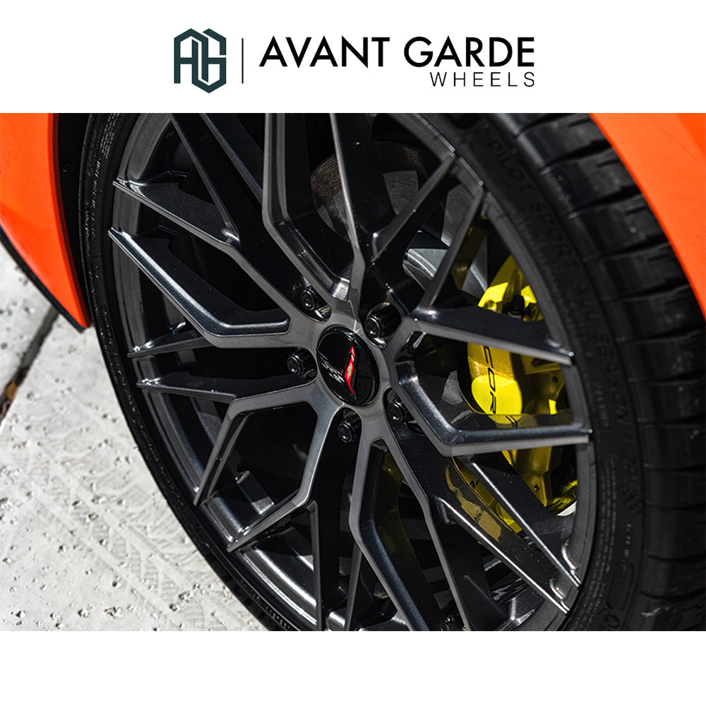 シボレー コルベット C8(Chevrolet Corvette)用 アバンギャルド M520R 19x8.5J フロント 20x11J リア ダークグラファイトメタリック ホイール4本セット Avant Garde M520R Dark Graphite Metallic 19x8.5J Front 20x11J Rear for Chevrolet Corvette C8 (送料無料)