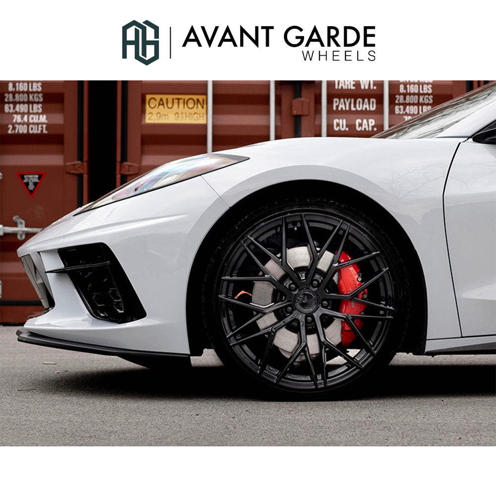 シボレー コルベット C8(Chevrolet Corvette)用 アバンギャルド M520R 20x9J ET 38フロント 21x12J ET 52 リア グロスブラック ホイール4本セット Avant Garde M520R Gloss Black 20x9J Front 21x12J Rear for Chevrolet Corvette C8 (送料無料)