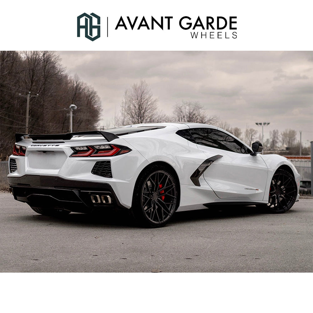 シボレー コルベット C8(Chevrolet Corvette)用 アバンギャルド M520R 20x9J ET 38フロント 21x12J ET 52 リア グロスブラック ホイール4本セット Avant Garde M520R Gloss Black 20x9J Front 21x12J Rear for Chevrolet Corvette C8 (送料無料)