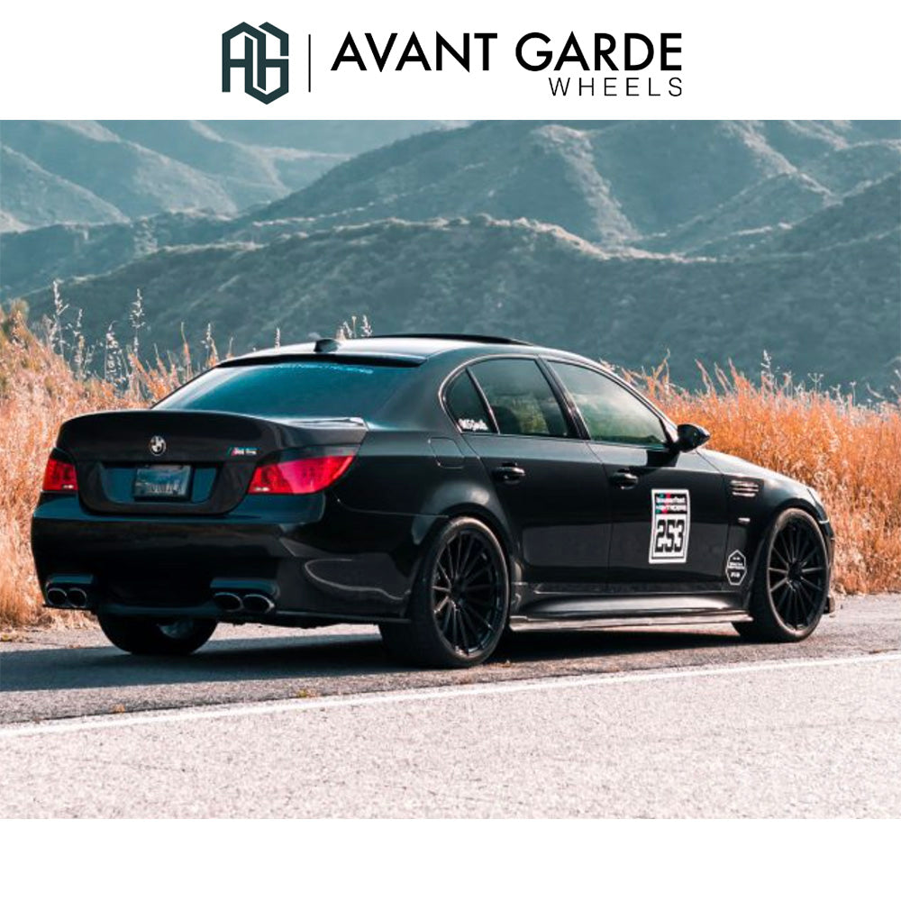 BMW M5用 アバンギャルド M615 20x10J ET 25フロント 20x11J ET 28 リア マットブラック ホイール4本セット Avant Garde M615 Matte Black Wheels for BMW M5 (送料無料)