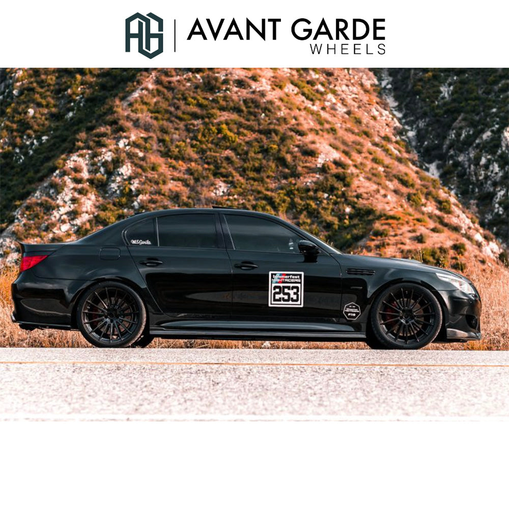 BMW M5用 アバンギャルド M615 20x10J ET 25フロント 20x11J ET 28 リア マットブラック ホイール4本セット Avant Garde M615 Matte Black Wheels for BMW M5 (送料無料)