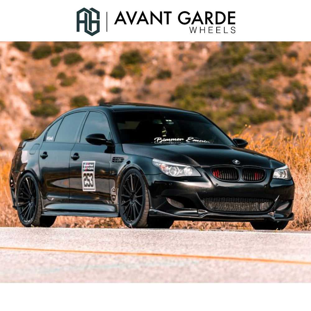 BMW M5用 アバンギャルド M615 20x10J ET 25フロント 20x11J ET 28 リア マットブラック ホイール4本セット Avant Garde M615 Matte Black Wheels for BMW M5 (送料無料)