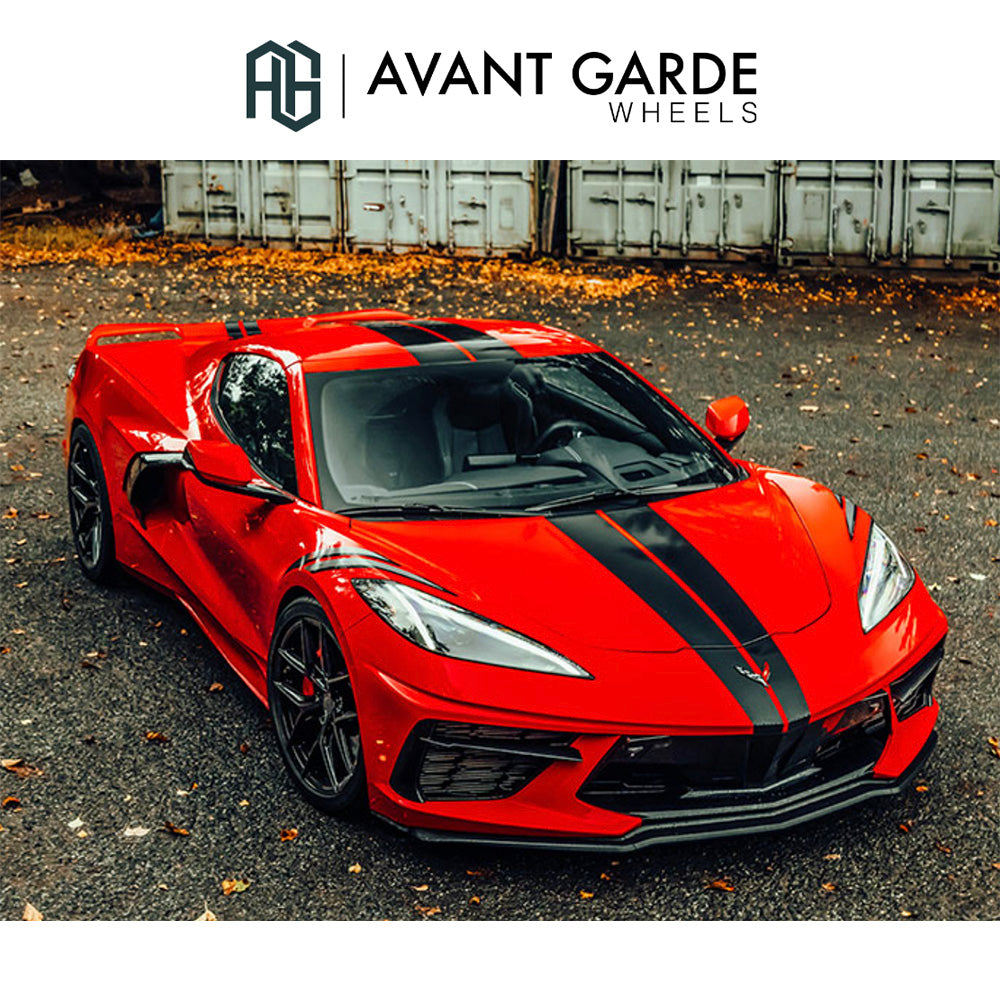シボレー コルベット C8(Chevrolet Corvette)用 アバンギャルド M580R 20x9J ET 38フロント 21x12J ET 52 リア グロスブラック ホイール4本セット Avant Garde M580R Gloss Black 20x9J Front 21x12J Rear for Chevrolet Corvette C8 (消費税、送料込み)