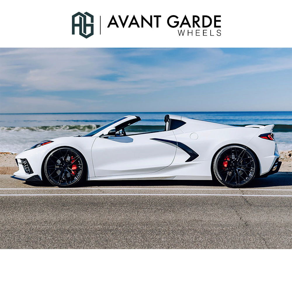 シボレー コルベット C8(Chevrolet Corvette)用 アバンギャルド M520R 20x9J ET 38フロント 21x12J ET 52 リア グロスブラック ホイール4本セット Avant Garde M520R Gloss Black 20x9J Front 21x12J Rear for Chevrolet Corvette C8 (送料無料)
